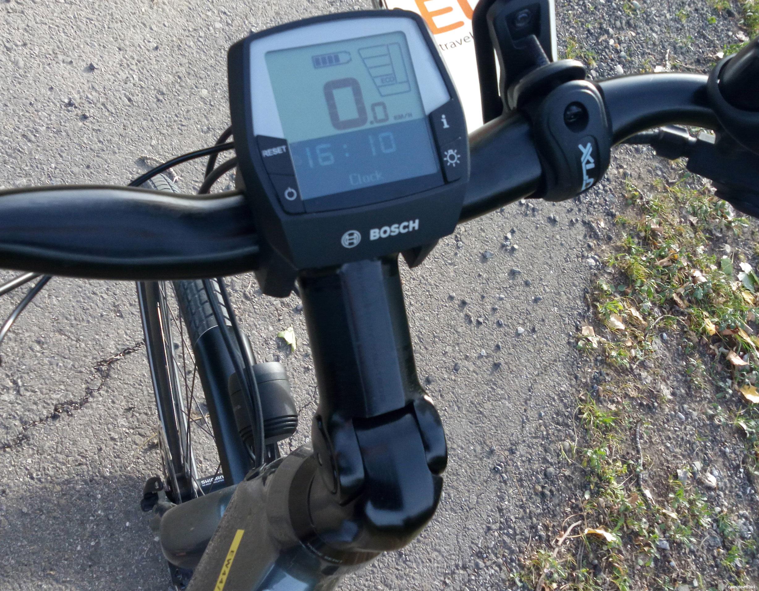 Camino de Santiago en e-bike: ejemplo de control de mando