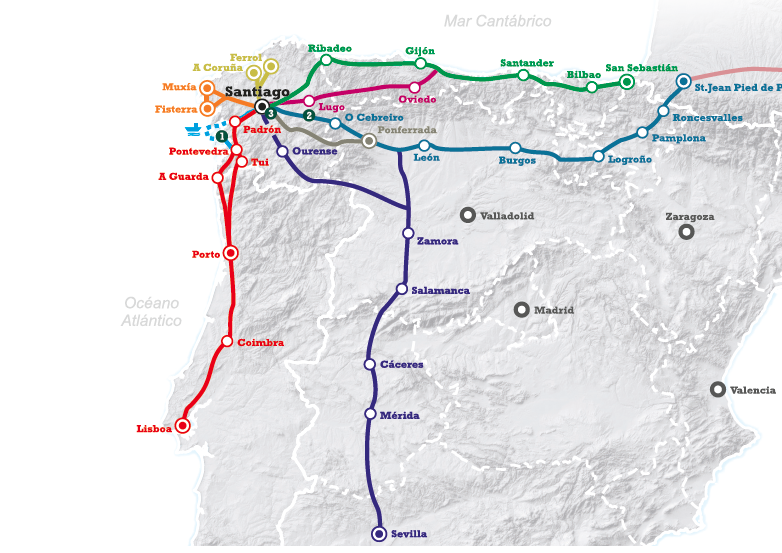 Camino en bici en nuestra bici o en la tuya: puntos de inicio