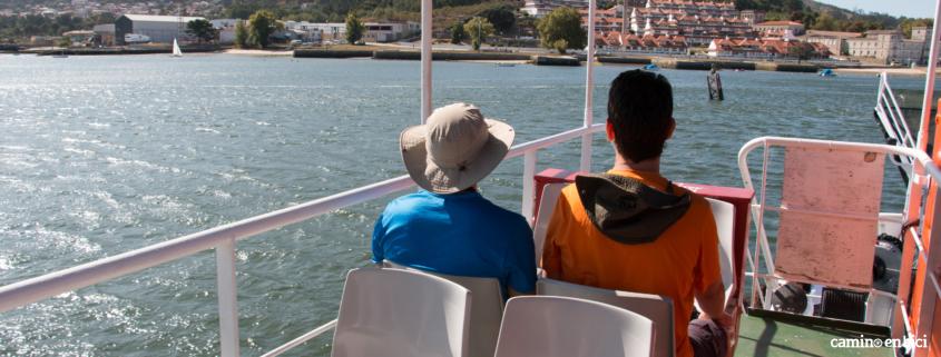Camino Portugués por la Costa en bici- Ferry de Caminha a Aguarda