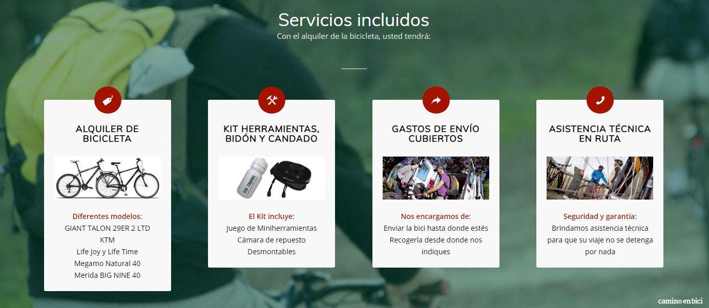 Que llevar en tu equipaje para el Camino de Santiago - Servicios incluidos con Camino en Bici
