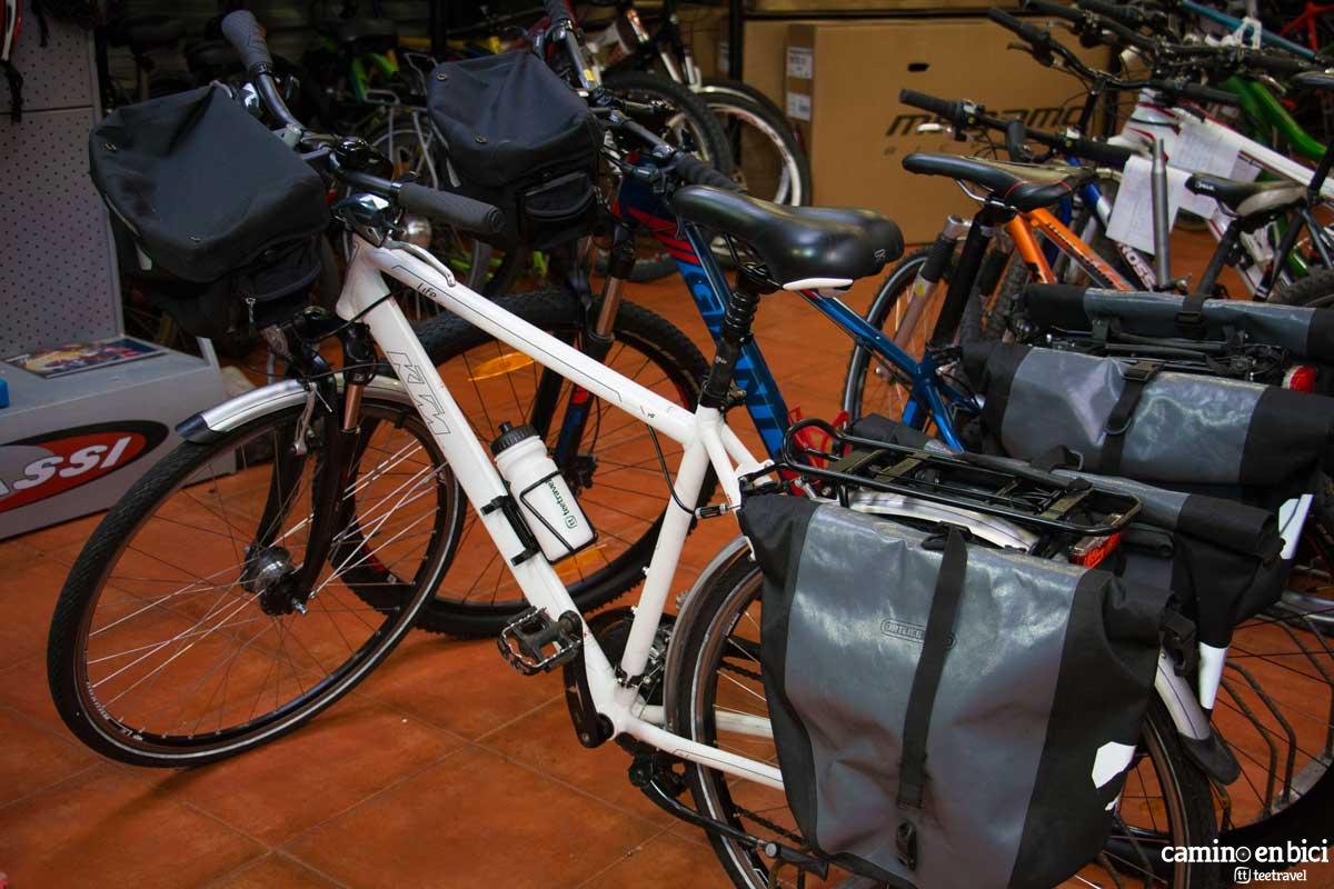 Bolsa delantera para bicicleta - Camino en Bici